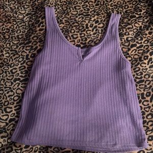 Purple American Eagle Ribbed Tank Top